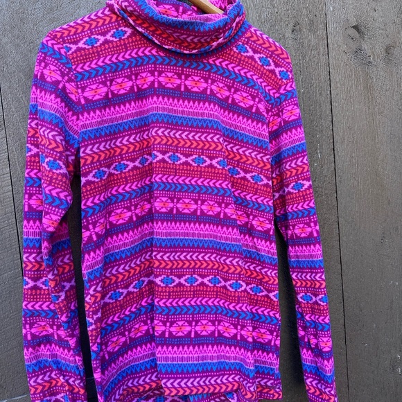 Super Bright and Vibrant turtleneck fleece Columbia Women’s Large - Picture 1 of 4